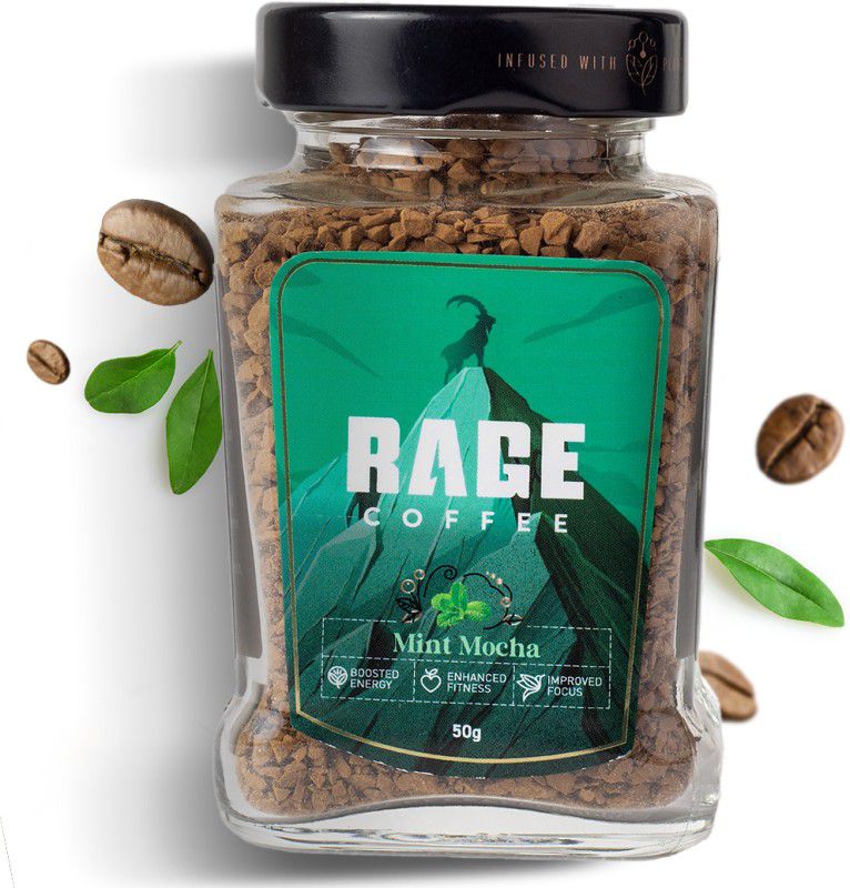 RAGE Coffee 50 Gms Mint Mocha Flavour - Premium Arabica Instant Coffee | Boldest, Smoothest, Tastiest, All Natural Coffee Instant Coffee  (50 g)