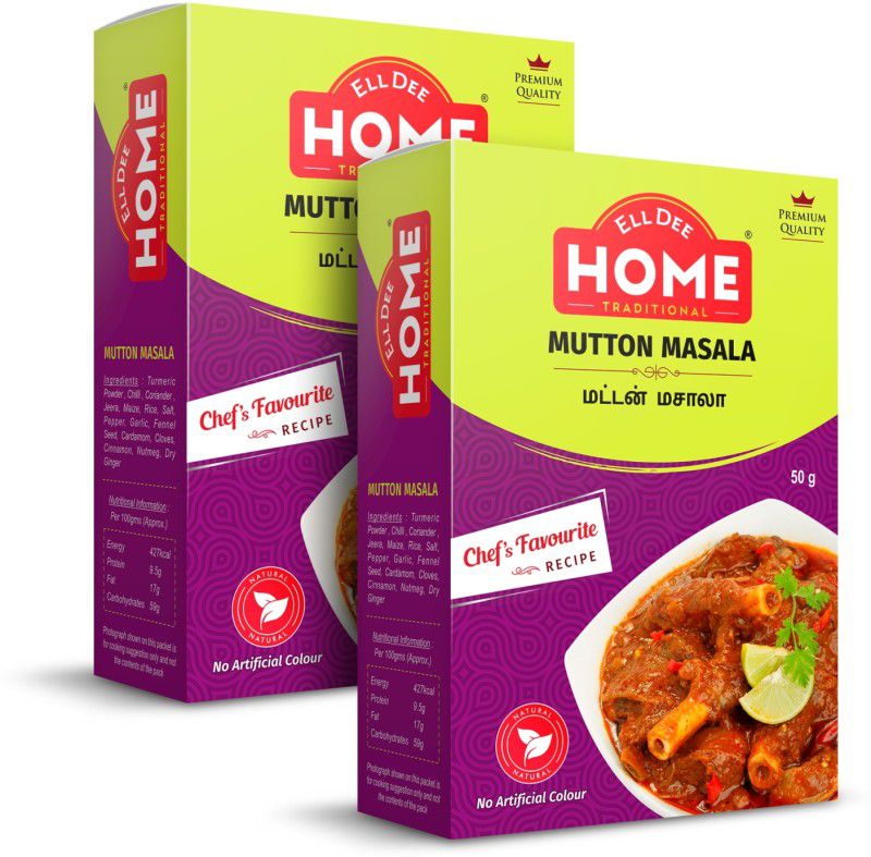 EllDee HOME | Premium Mutton Masala  (2 x 50 g)