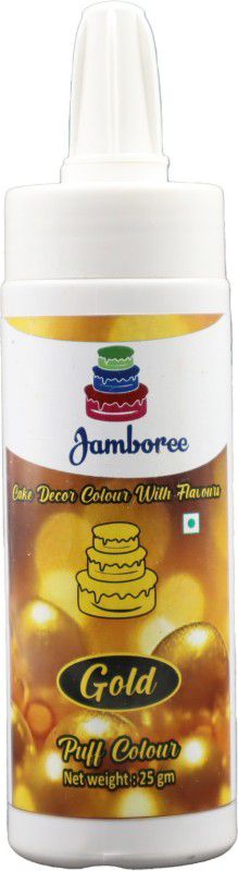 JAMBOREE Fus Fus Dry Spray Colour | Edible Colour Ideal for Cake Decoration Gold  (0.025 g)