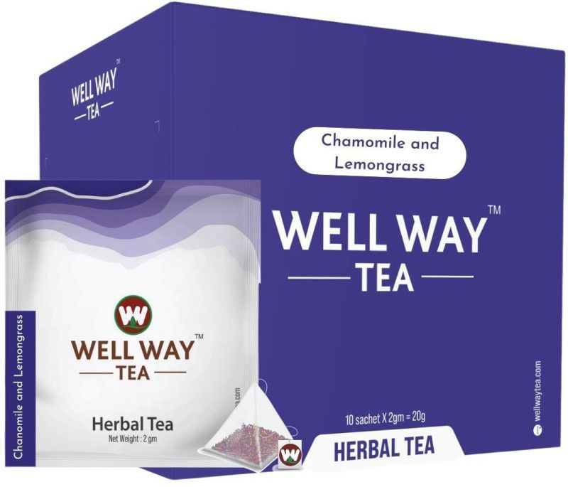 Well Way Tea Chamomile Lemongrass Tea Bags(10 Tea Bags) Herbal Tea Box  (20 g)