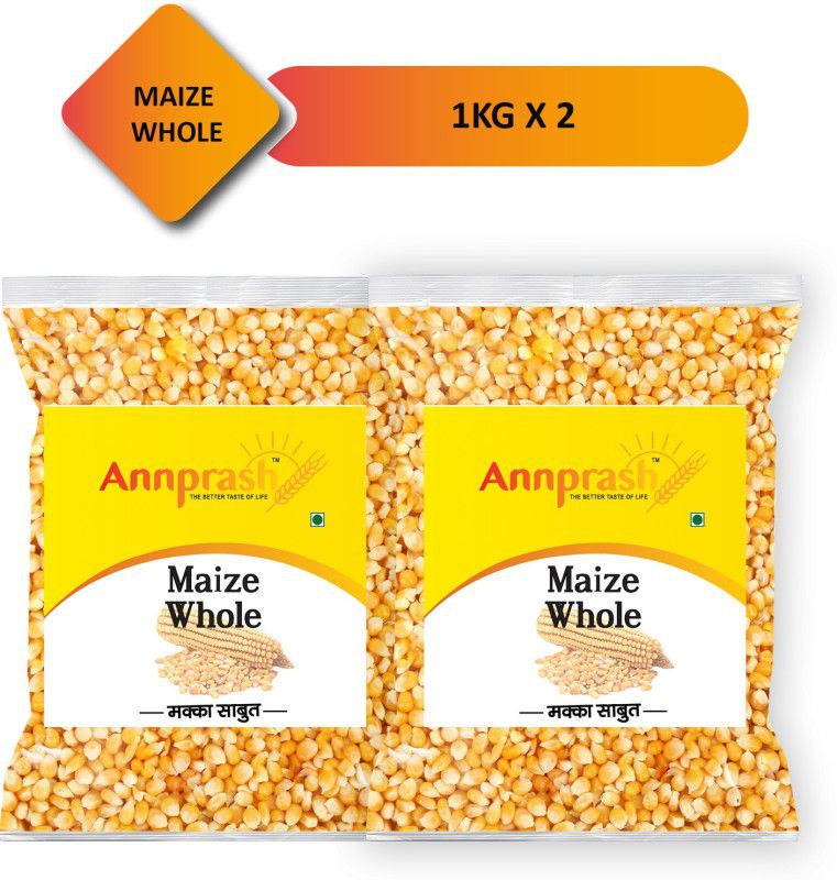 Annprash Best Quality Maize whole / Maize Sabut - 2kg (1kgx2) Corn  (2 kg, Pack of 2)