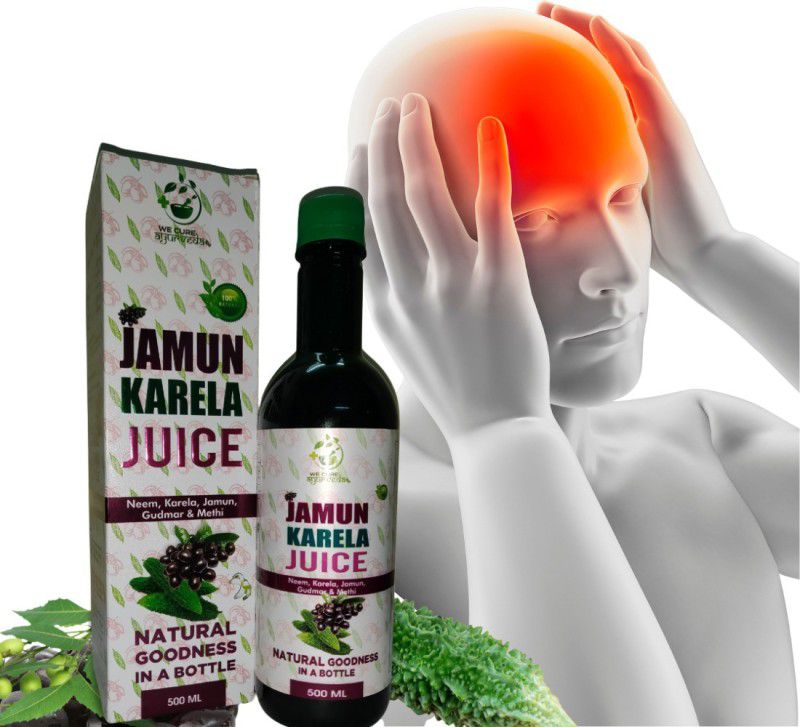 wecureayurveda Jamun Karela Neem Juice Helpful in Nausea, Good in Headache & Weakness 500 ML  (500 ml)