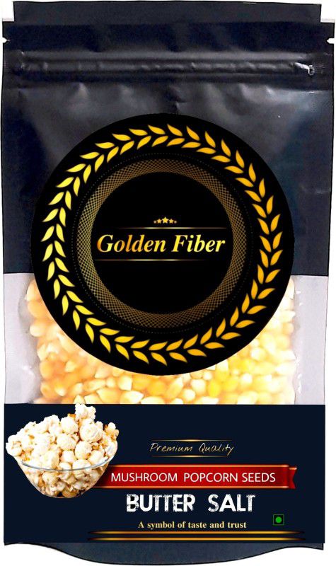 Golden Fiber Mushroom popcorn kernels Butter Salt Popcorn  (200 g)