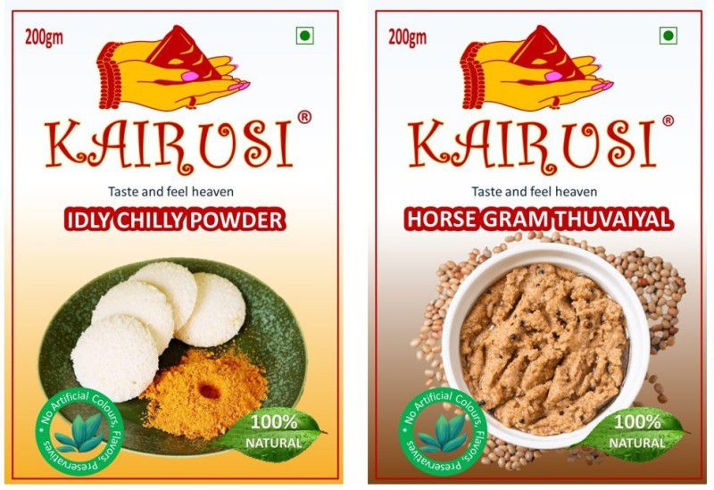 KAIRUSI Combo Pack Idly Powder and Horsegram Thuvaiyal  (2 x 200 g)