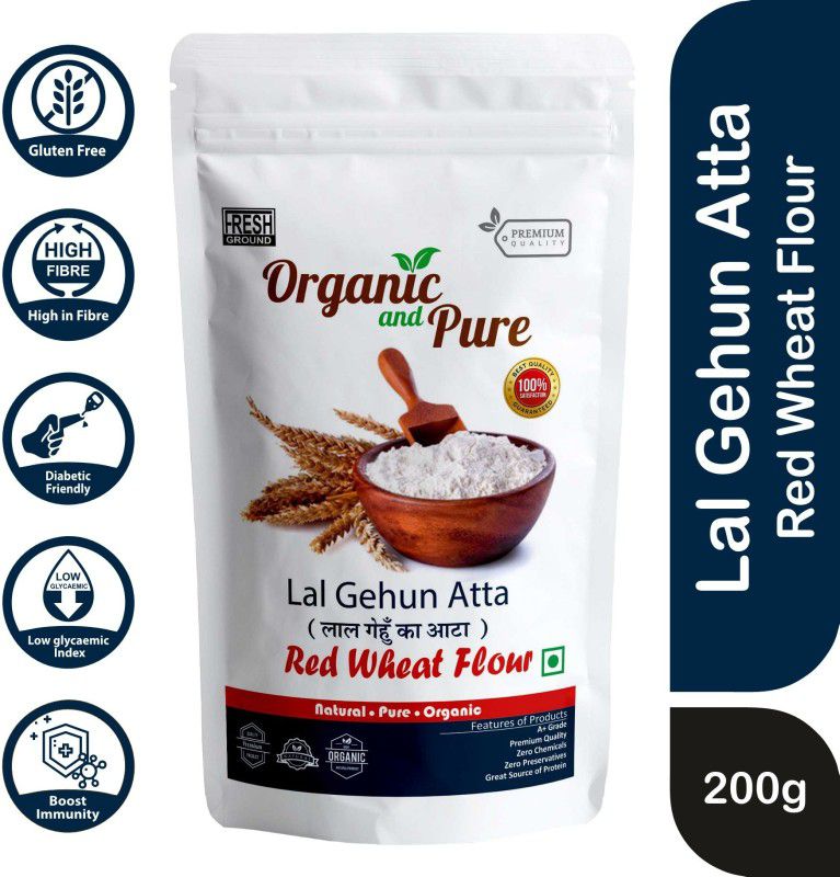 Organic and Pure Hard Red Wheat Flour, Lal Gehu Ka Atta  (200 g)