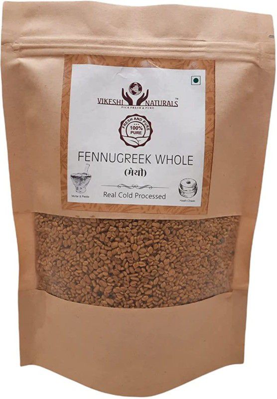 Vikeshi Naturals FennuGreek Whole | Daana Methi Premium Quality 100gms, Pack of 1, 100% Natural  (100 g)