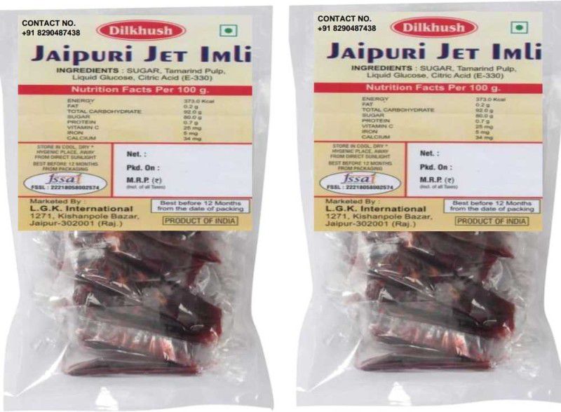 Dilkhush Jaipuri Jet Imli 800 gm. (Pack of 2) Sweet and Sour  (2 x 400 g)