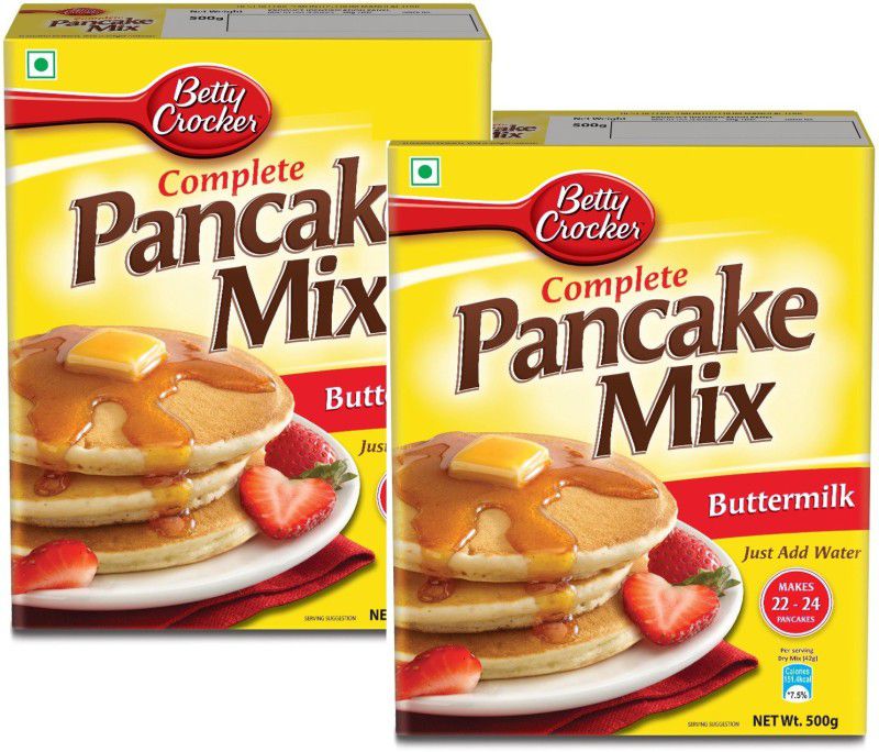 Betty Crocker Pancake Mix, Buttermilk (Pack of 2- 500 Grams Each) 1000 g  (Pack of 2)