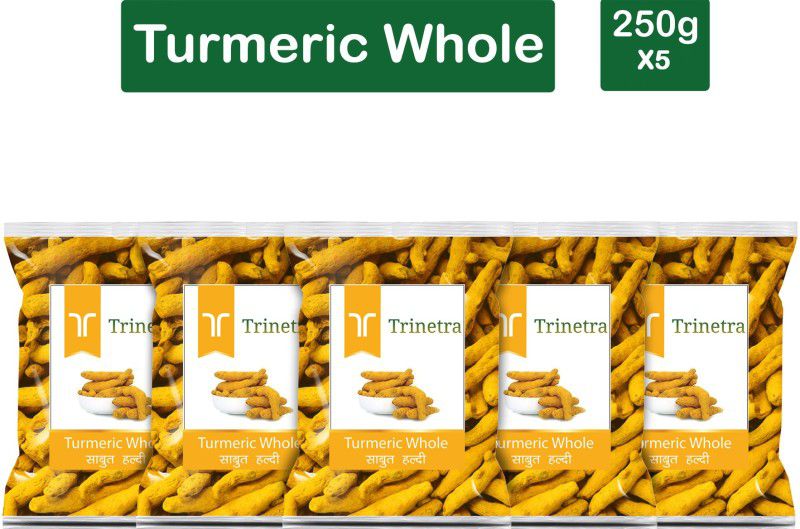 Trinetra Premium Quality Haldi Sabut (Turmeric)-250gm (Pack Of 5)  (5 x 250 g)