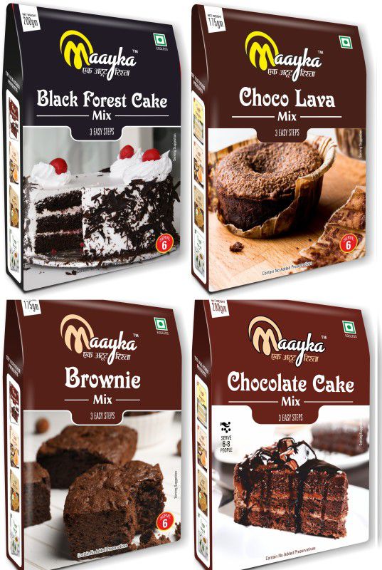 Maayka - Ek Atoot Rishta Maayka Black Forest+Brownie+Choco Lava+Chocolate Cake -750Gm 750 g  (Pack of 4)