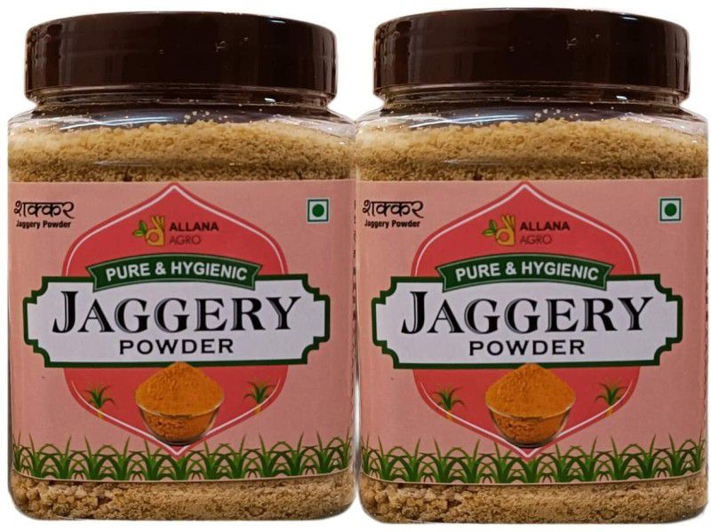 Allana Agro Organic Jaggery Powder, Desi Jaggery Powder Jaggery  (1000 g, Pack of 2)