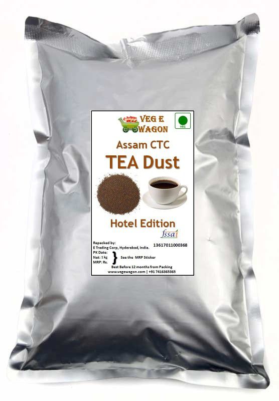 Veg E Wagon Assam CTC Tea Leaves Dust Hotel Edition 1000 gm Unflavoured Tea Blend Pouch  (1000 g)