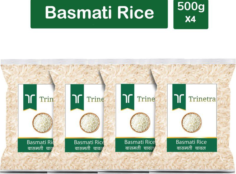 Trinetra Best Quality Basmati Rice-500gm (Pack Of 4) Basmati Rice (Long Grain, Raw)  (2 kg)