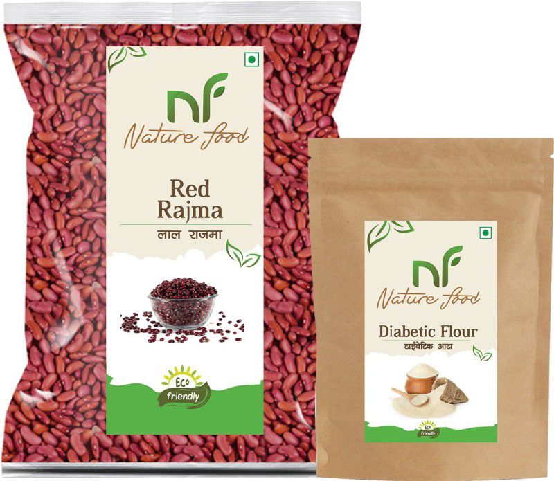 Nature food Best Quality Red Rajma (2kg) & Diabetic Flour (1kg ) Combo  (2KG, 1KG)