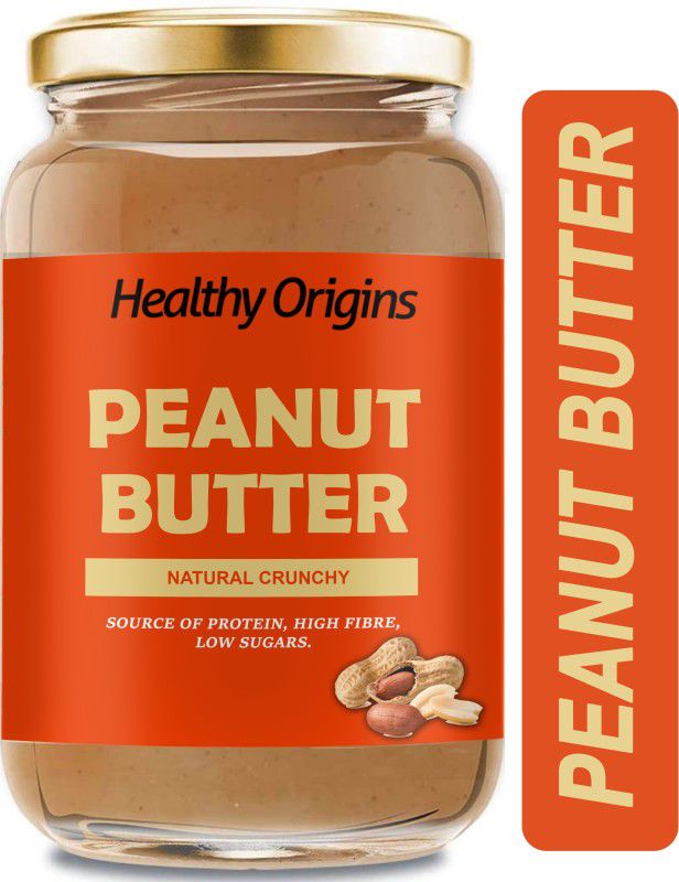 Healthy Origins Natural Crunchy Peanut Butter 900g Pack Of 2 | Rich in Protein Premium 900 g  (Pack of 2)