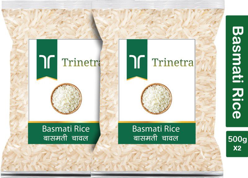 Trinetra Best Quality Basmati Rice-500gm (Pack Of 2) Basmati Rice (Long Grain, Raw)  (1 kg)