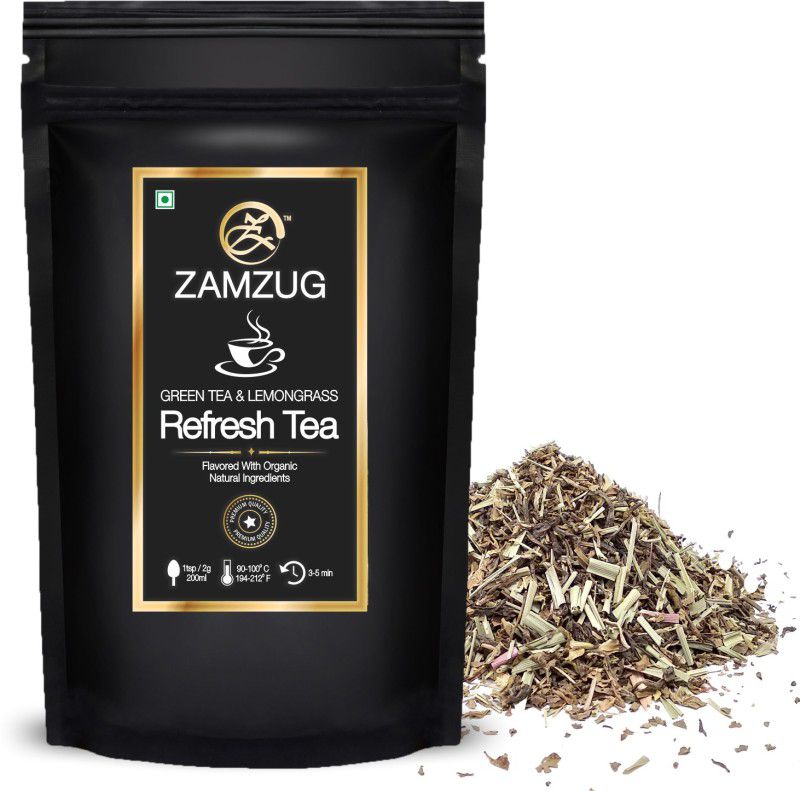zamzug RefreshG+ Mint, Lemon Grass Green Tea Pouch  (100 g)