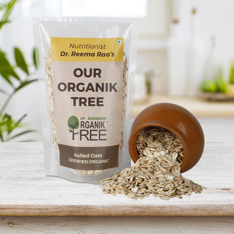 Our Organik Tree Certified Organic Rolled Oats | Old Fashioned | Protein Rich | Breakfast Cereal | Weight Management | Non Gmo 450gm Pouch  (450 g)