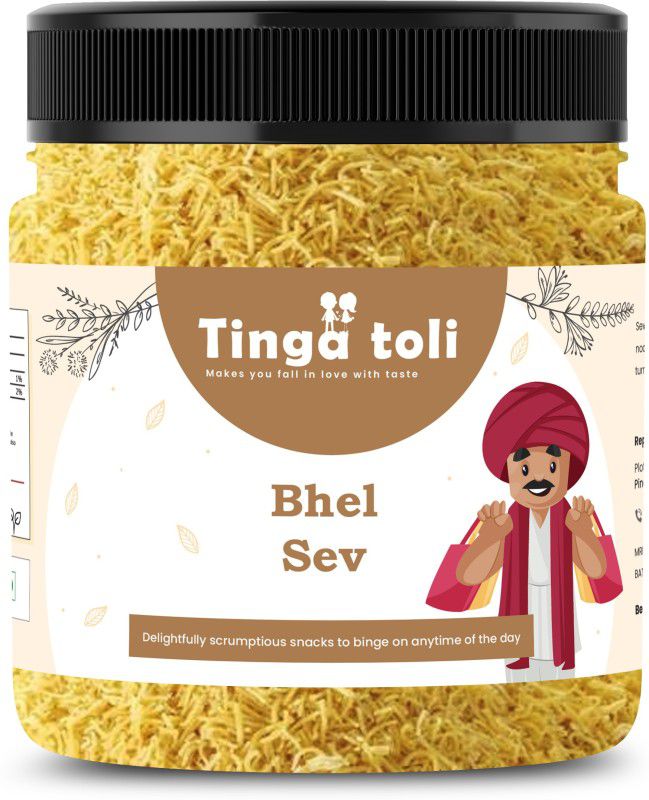 TINGA TOLI Nylon Sev|Barik Sev |Bhel Puri Sev|Gujarati Special Nylon Sev for Bhel| Jar Pack  (250 g)