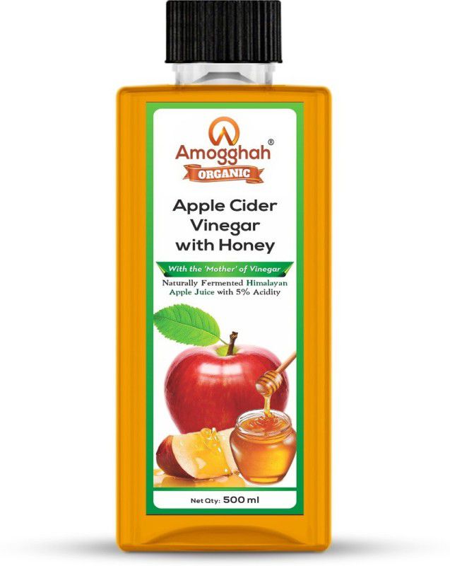 amogghah Apple Cider Vinegar with Mother & Honey -Raw, Unfiltered, Unrefined- 500 ml (Pet Bottle) Vinegar  (500 ml)