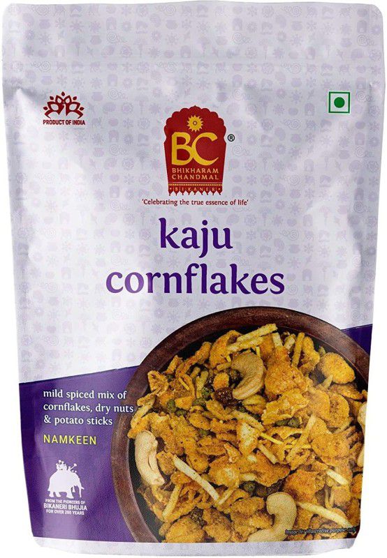 BHIKHARAM CHANDMAL Kaju Cornflakes Mixture Pack of 1 - 425g  (425 g)