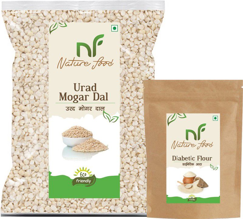Nature food Best Quality Urad Mogar Dal (2kg) & Diabetic Flour (1kg ) Combo  (2KG, 1KG)