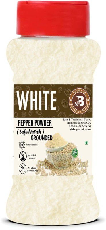 Brew Lab Fresh & Natural White Pepper Powder (Safed Mirch Powder)| Ground White Pepper.  (100 g)