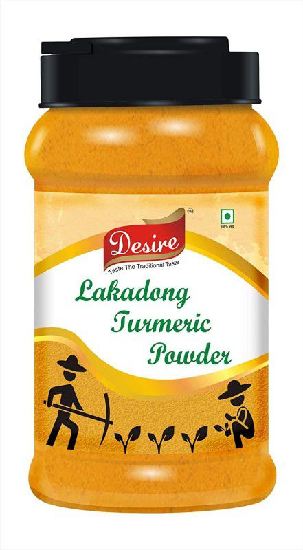 Desire Foods Lakadong Turmeric Powder jar 400 Gram(200g * 2 Jar) [Organically Grown in North-East India, Premium Quality & High-Curcumin ]  (400 g)