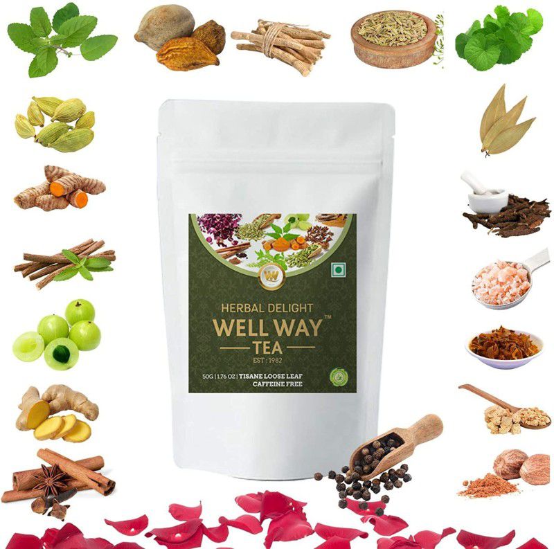Well Way Tea Natural Ayurvedic Herbal Delight tea 50GM Herbal Tea Pouch  (50 g)