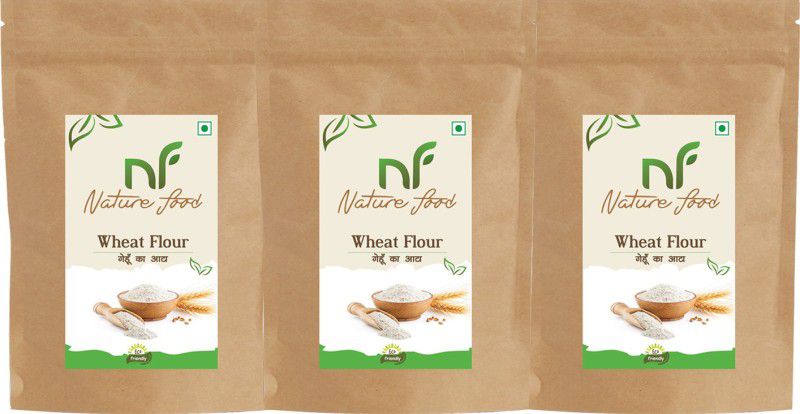 Nature food Best Quality wheat Flour/ Gehun Atta -1Kg (Pack of 3)  (3 kg, Pack of 3)
