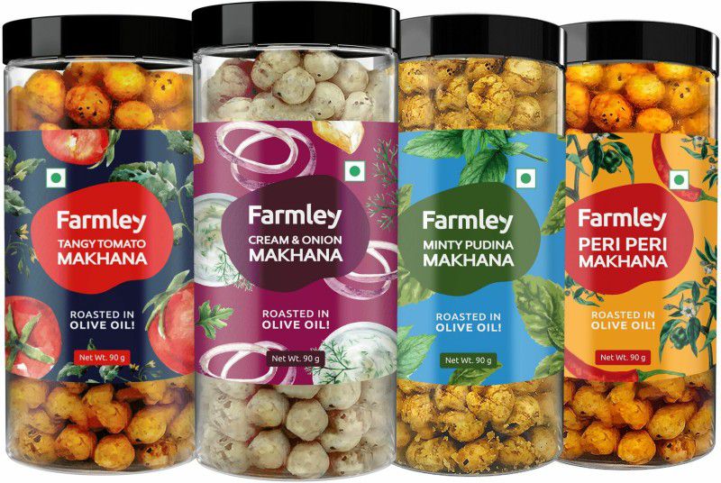 Farmley Roasted & Flavoured Makhana- 4 Flavour Combo Pack  (4 x 90 g)