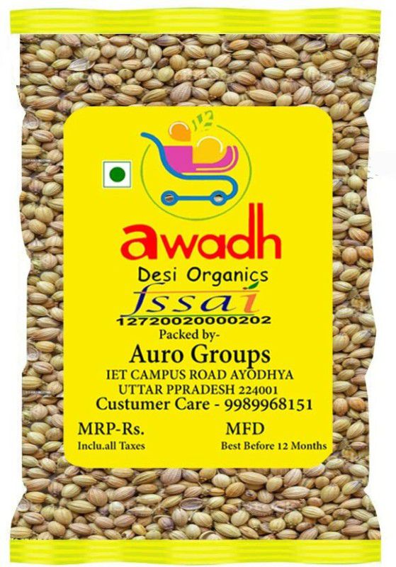 Awadh Organic Coriander Seeds 200g Premium Whole Dhania  (200 g)