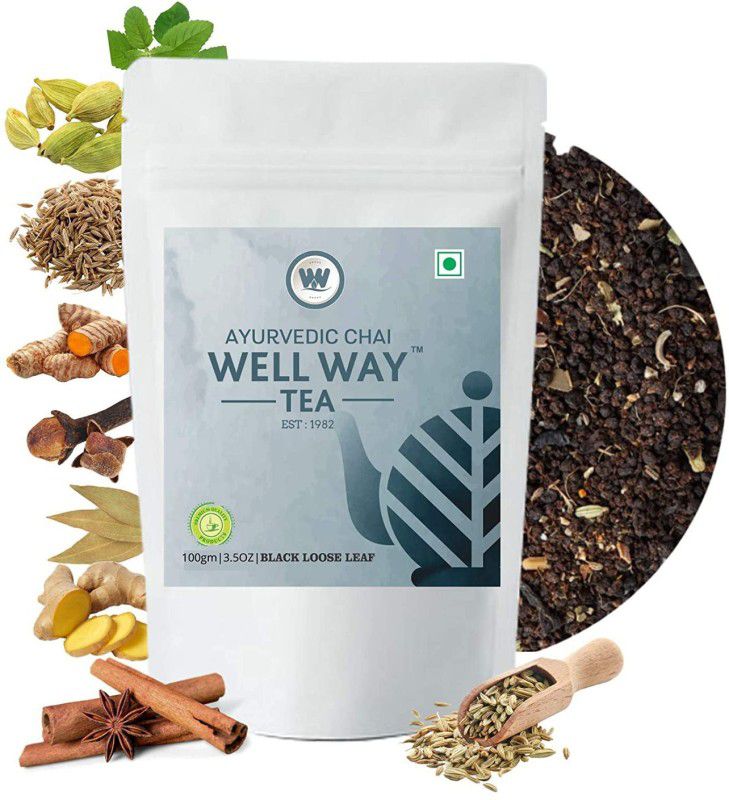 Well Way Tea Natural Ayurvedic Chai - 100GM POUCH Herbal Tea Pouch  (100 g)