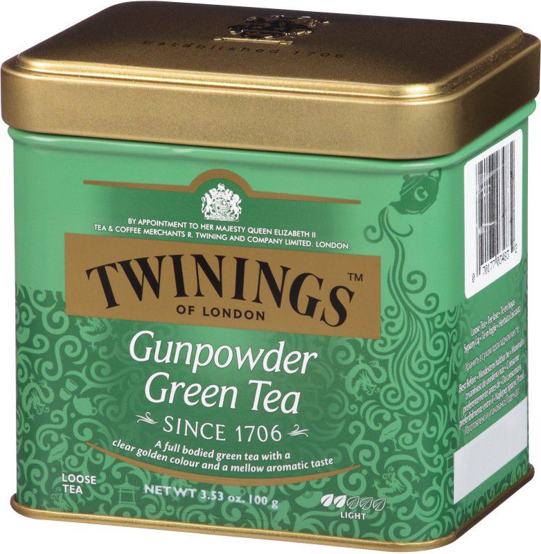 TWININGS Gunpowder Green Tea Light (Imported) Unflavoured Green Tea Tin  (100 g)