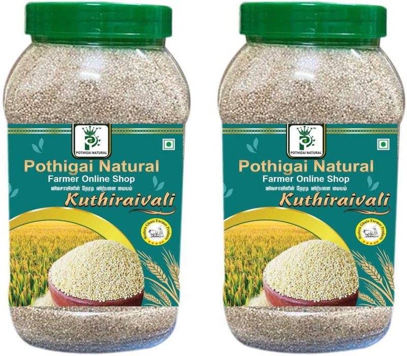 POTHIGAI NATURAL Traditional Kuthiraivali Rice 2kg|Barnyard millet|100% Natural(Pack of 2) Boiled Rice (Small Grain)  (2 kg)