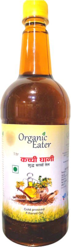 Organic Eater Mustard Oil 1 Ltr (Rai ka Tel) Kachi Ghani Mustard Oil Plastic Bottle  (1000 ml)