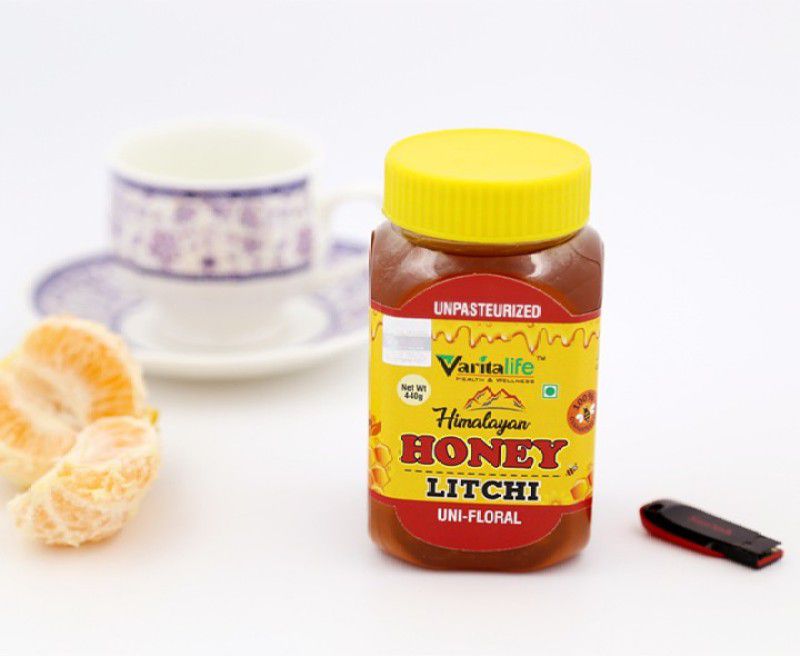 VaritaLife Himalayan Litchi floral Raw Honey  (440 ml)