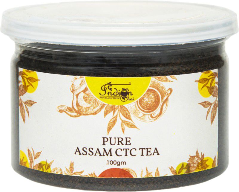 The Indian Chai Assam CTC Tea Pure Garden Fresh 100g, Chai Patti from Assam, Strong in Taste and Flavour, Doodh Waali Chai Tea Plastic Bottle  (100 g)