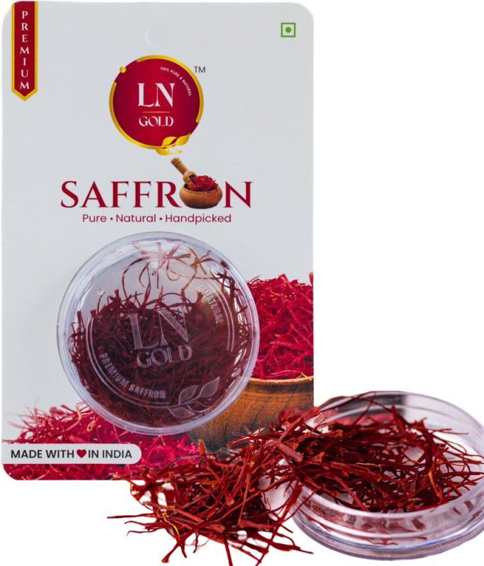 LN Gold Saffron 500mg, Kashmiri Mongra Kesar - ISO Certified for Pregnant Women &Cooking  (0.5 g)