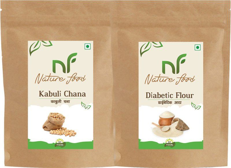 Nature food Best Quality Kabuli Chana (500gm) & Diabetic Flour (1kg ) Combo  (500GM, 1KG)