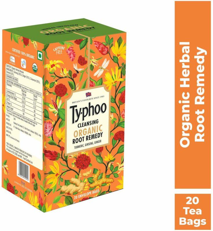 typhoo Root Remedy Unflavoured Black Tea Bags Box  (20 Bags)