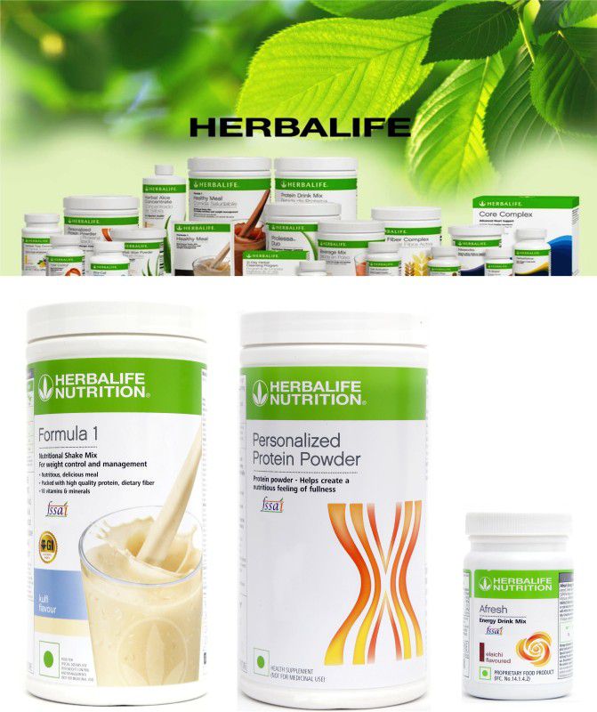 Herbalife Nutrition Formula 1 Kulfi 500gm & Protein 400gm with Afresh Elaichi 50 gm Set of 3 Combo  (Formula 1 Kulfi 500gm, Protein 400gm, Afresh Elaichi 50 gm)