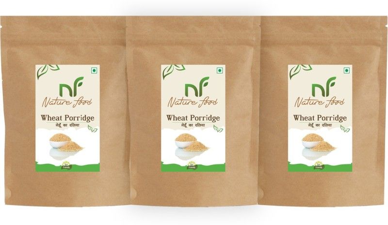 Nature food Best Quality Wheat Porridge /Gehun Daliya - 1.5kg (500gmx3) Pouch  (3 x 0.5 kg)