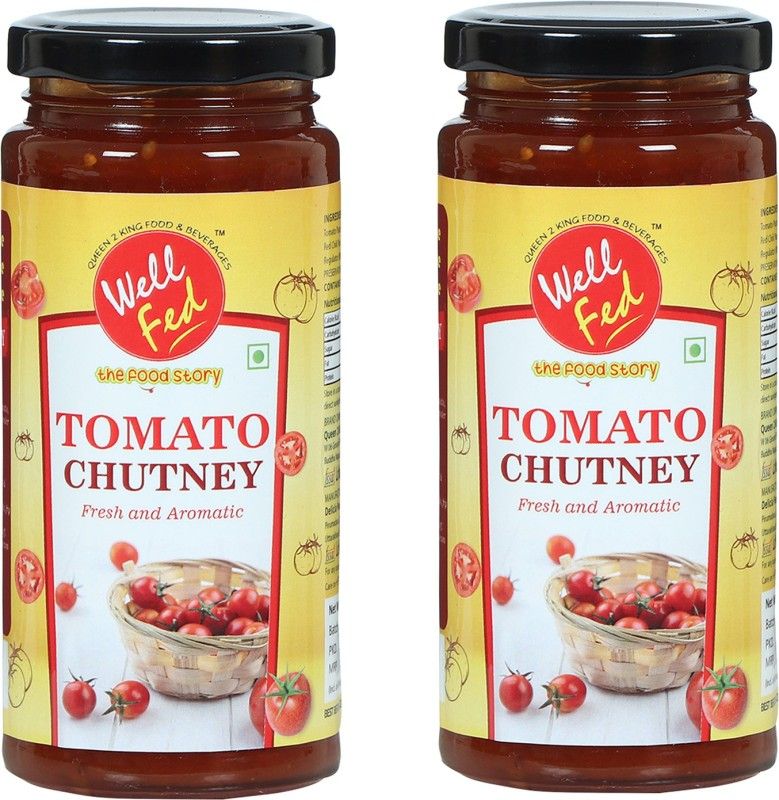 Well Fed Tomato Chutney | 300 g Each | Pack Of 2 Chutney Paste  (2x150 g)