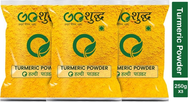 Goshudh Premium Quality Haldi Powder (Turmeric)-250gm (Pack Of 3)  (3 x 250 g)