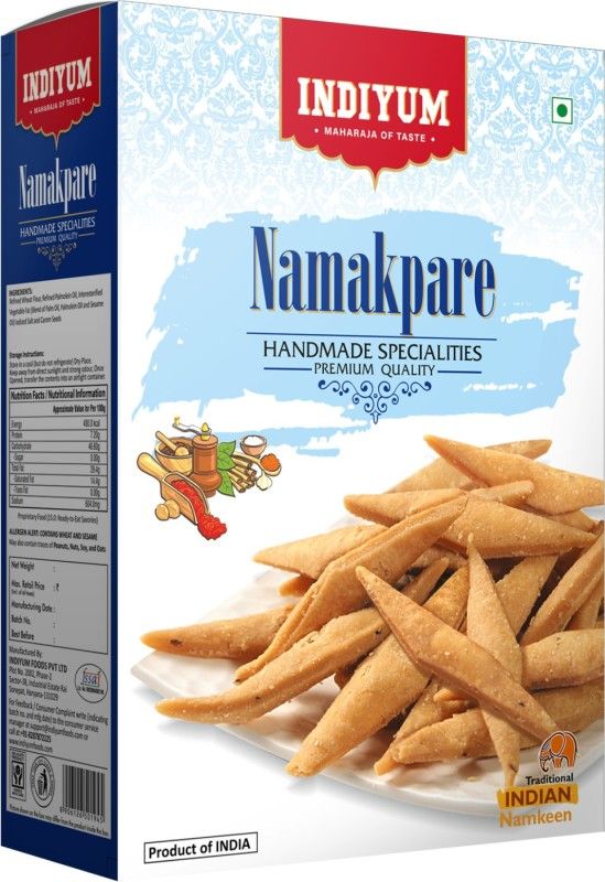 Indiyum Maida Namkeen Snacks Namakpare  (300 g)