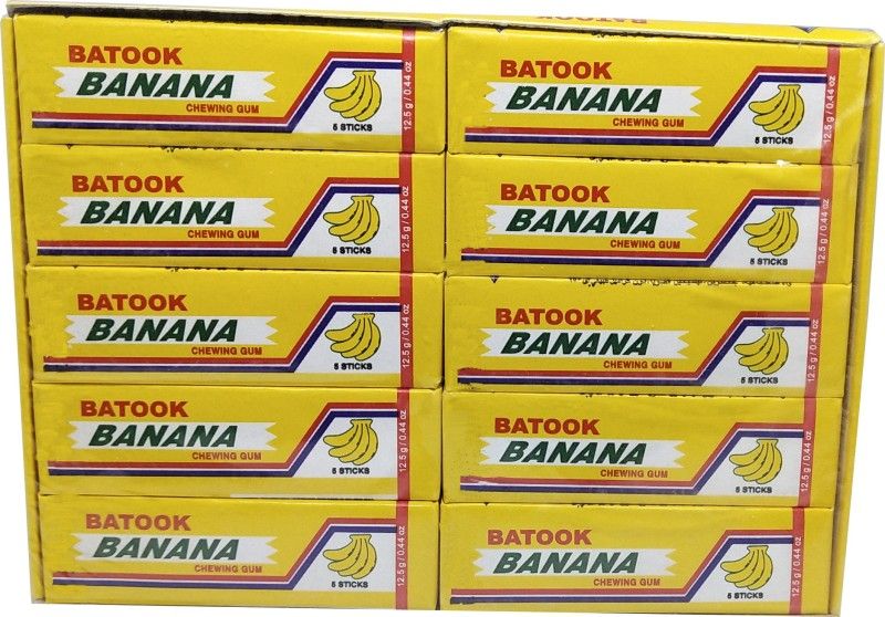 batook Banana Banana Chewing Gum  (10 x 25 g)