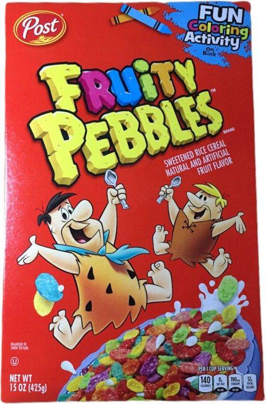 post Fruity Pebbles Fruit Flavored Rice Cereal 15 Oz Box  (425 g)