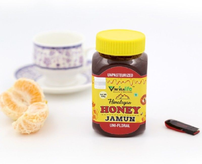 VaritaLife Himalayan Unifloral Sweet Jamun Raw Honey  (440 ml)
