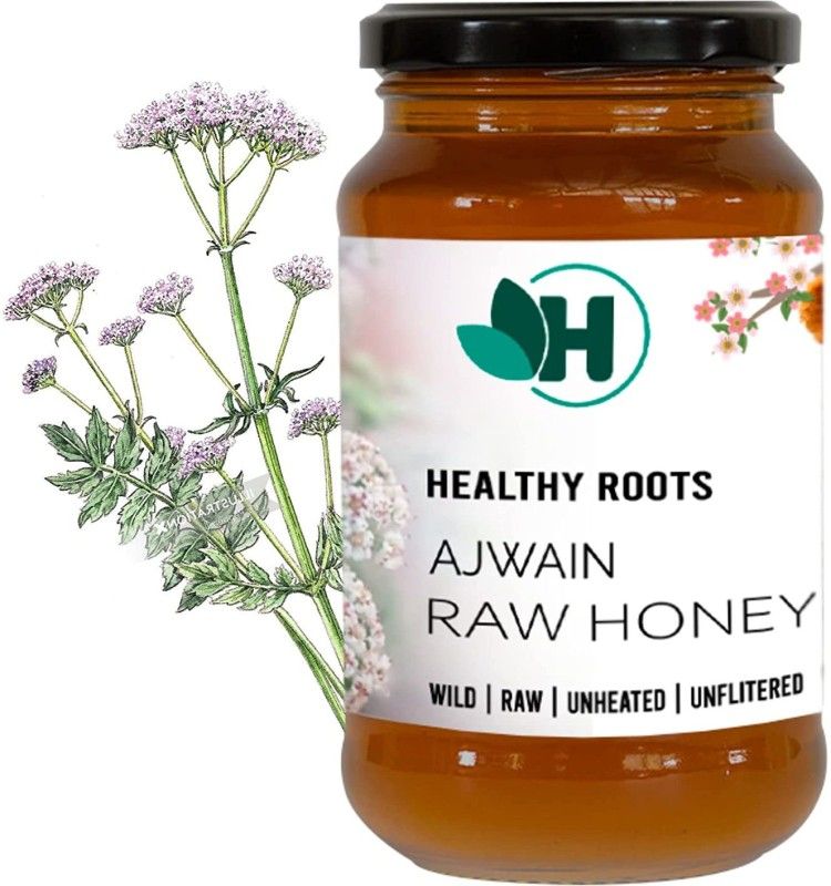 Healthy Roots Ajwain Honey 1Kg Organic Raw Unprocessed ( Pure & Natural)  (1 kg)